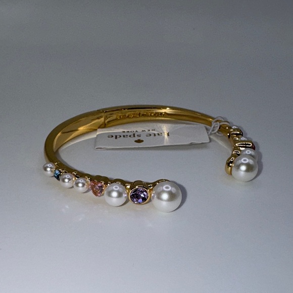 Kate Spade Pearl Caviar Hinge Cuff Bracelet - Picture 3 of 8